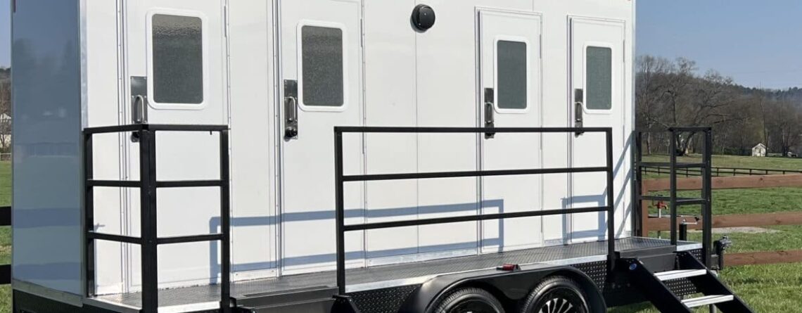 Portable Restroom Luxury 4-stall Trailer